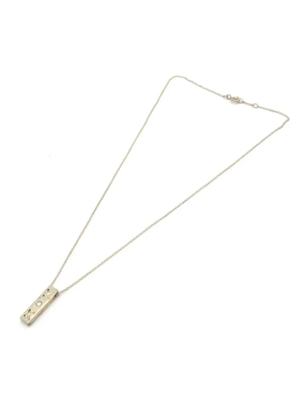 Tiffany & Co Necklace Kiss Bar Diamond 0.05 Carat
